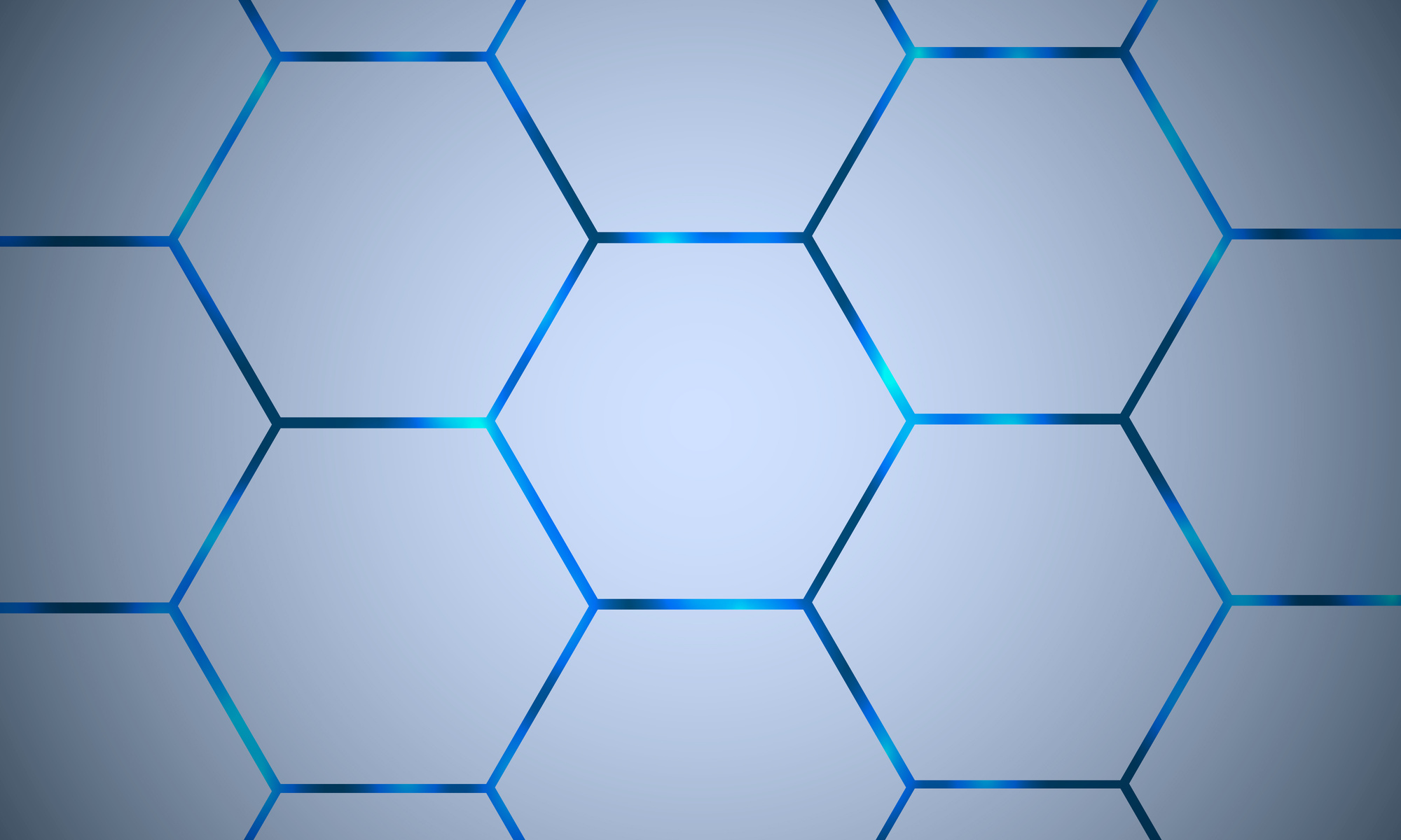 Hexagonal blue abstract background.