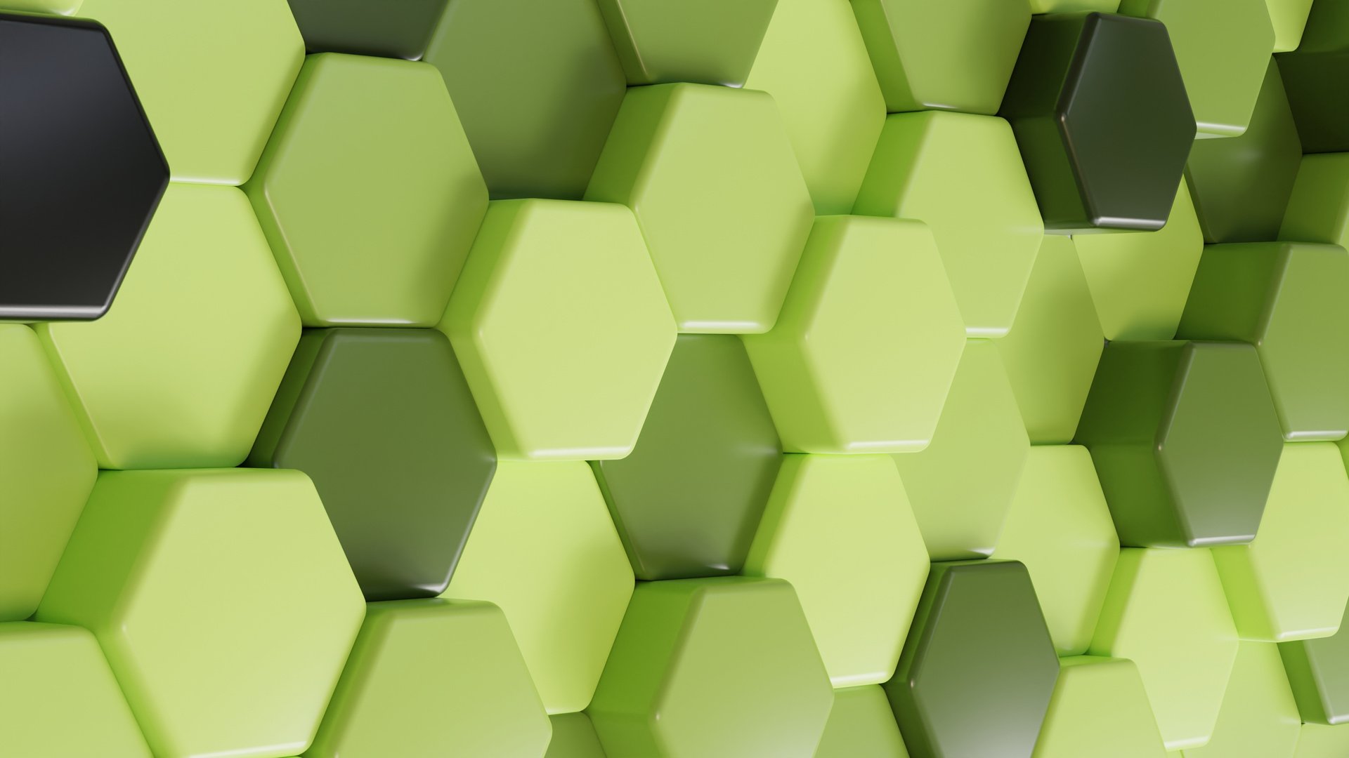 Abstract green hexagon honeycomb background